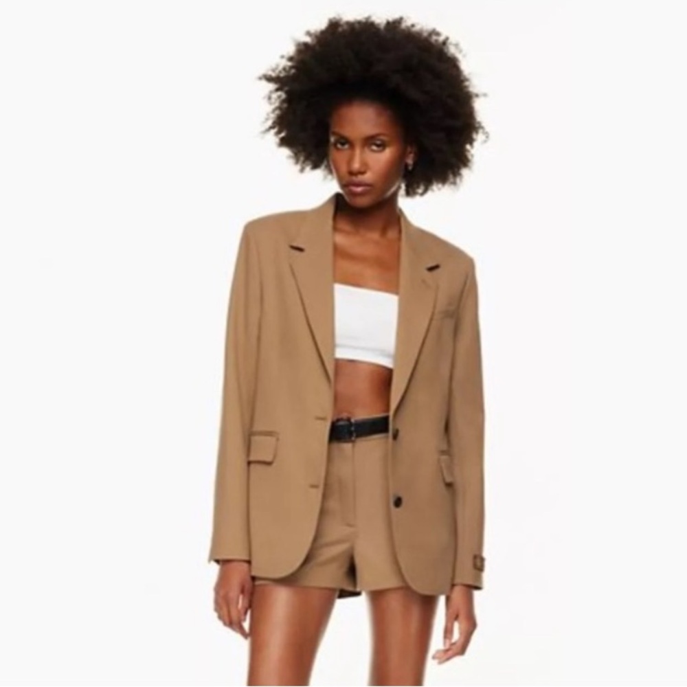 Aritzia Babaton Agency Blazer in Gold Camel Size Medium